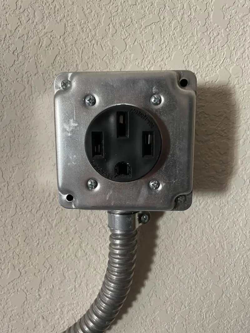 NEMA 14-50 outlet installed for Smart Home Electrical in Ashville